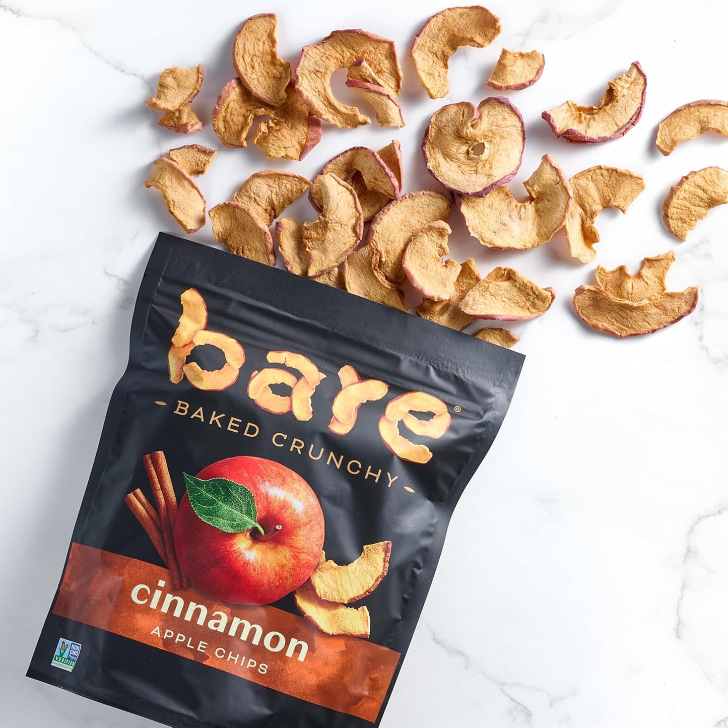 Bare Baked Crunchy Apples – Cinnamon Flavor, 3.4 oz (Pack of 6)
