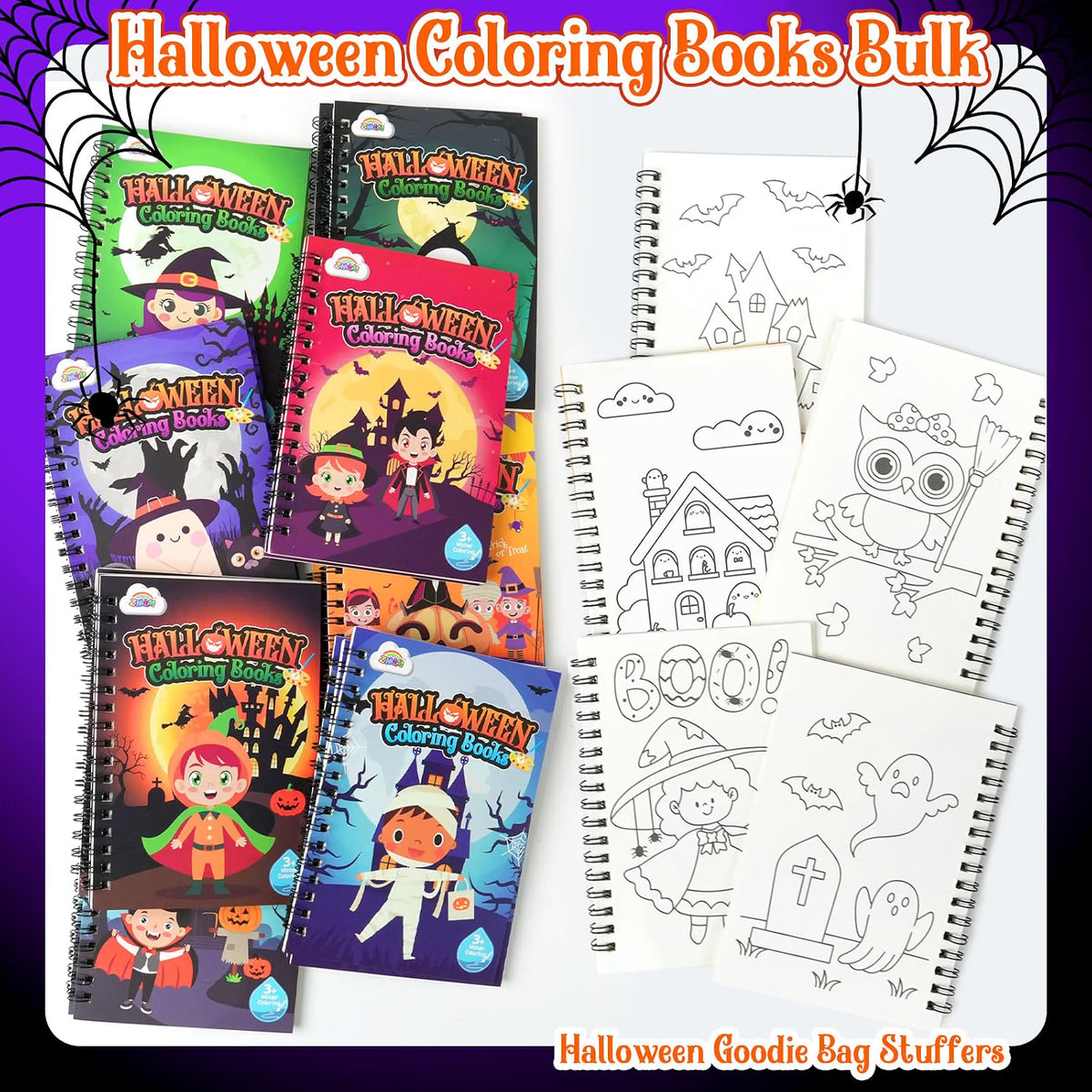 24-Pack Halloween Coloring Books for Kids – Spooky Party Favors & Activity Books for Ages 4–8