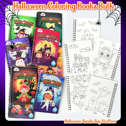 24-Pack Halloween Coloring Books for Kids – Spooky Party Favors & Activity Books for Ages 4–8