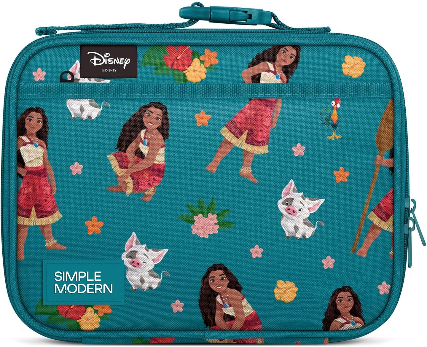 Moana Oceana Kids Lunch Box – Insulated Reusable Lunch Bag with Interior & Exterior Pockets for School