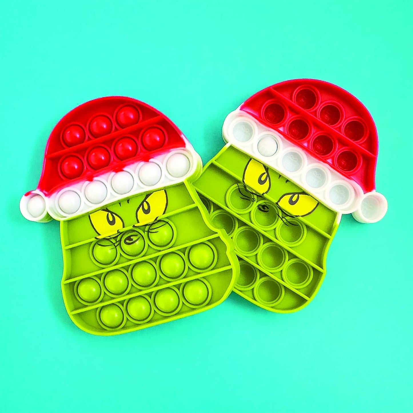Santa Hat Style, Dr. Seuss Grinch Holiday Pop Sensory Toys - 12 Per Bag