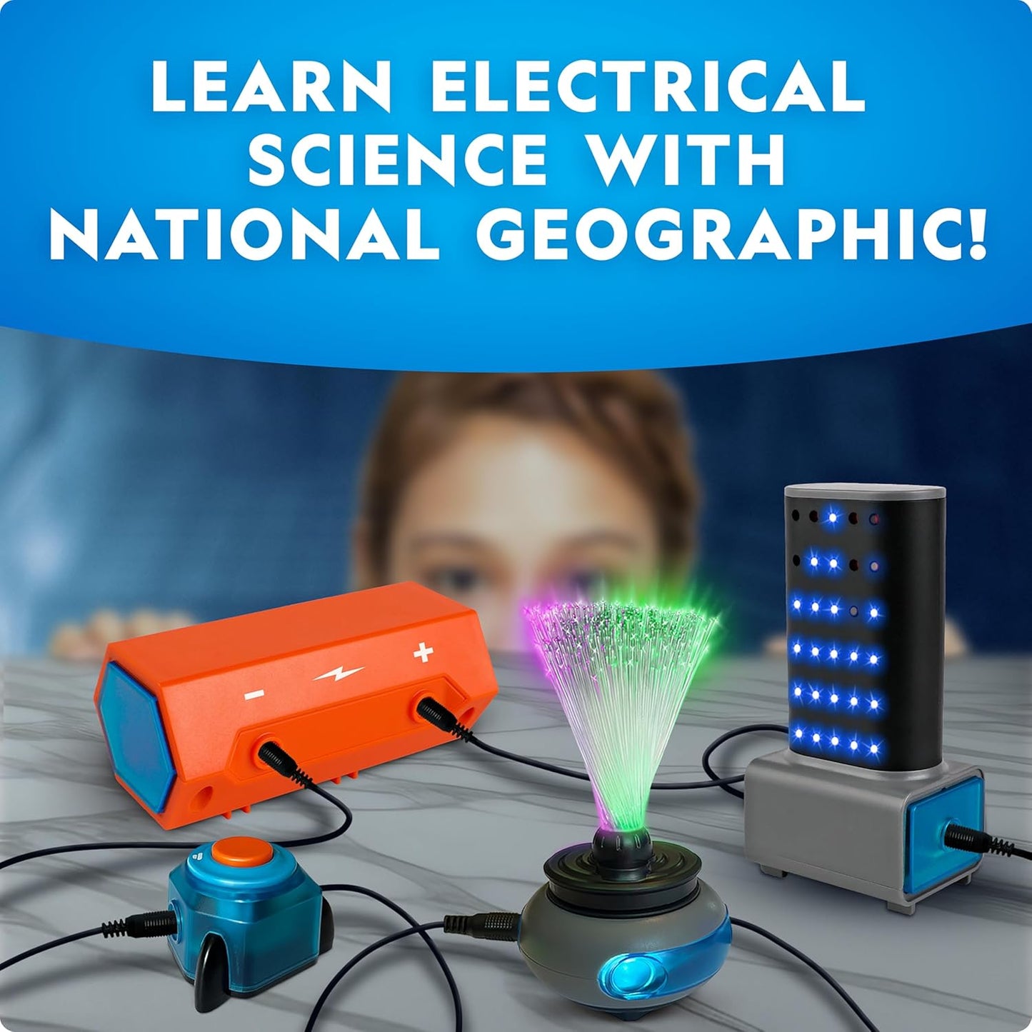 National Geographic Circuit Maker Kit – STEM Electronics Set with 120 Circuit Projects for Kids