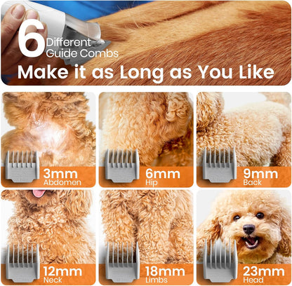 Dog Grooming Vacuum Kit – Pet Grooming Vacuum with Clippers, Nail Grinder & 7 Grooming Tools