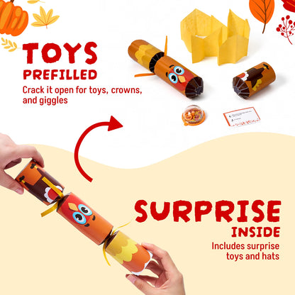 8-Pack Thanksgiving Turkey Party Favors – No-Snap Table Games with Joke Dice, Gifts & Prizes for Kids and Adults