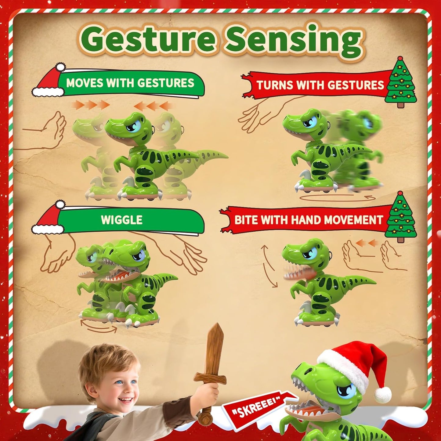 Remote Control Velociraptor – Rechargeable Dino Robot with Spray, Sounds & Dancing (Ages 3–12)