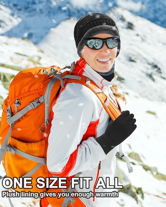 12-Piece Winter Set – Hats, Scarves & Touchscreen Gloves for Men & Women (4 Colors)