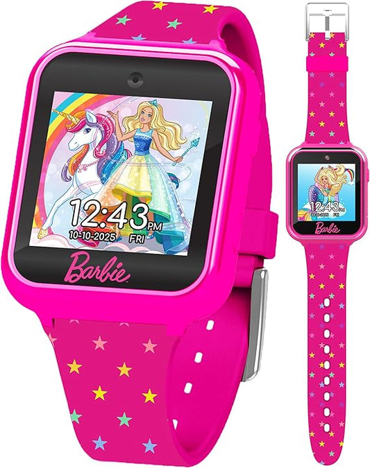 Barbie Kids Smart Watch - Touchscreen, Games, Selfie Camera, Step Tracker, Silicone Strap (Fits 5.5" to 8.5" Wrists)