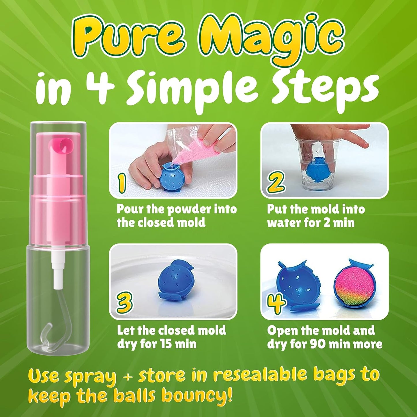 DIY Bouncy Balls Kit - Glow-in-the-Dark Craft Set for Kids
