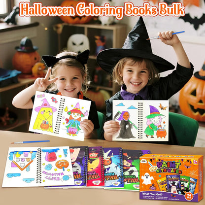 24-Pack Halloween Coloring Books for Kids – Spooky Party Favors & Activity Books for Ages 4–8