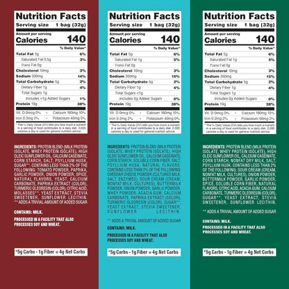 Protein Chips Variety Pack Bundle – High Protein, Low Carb – 24 Count