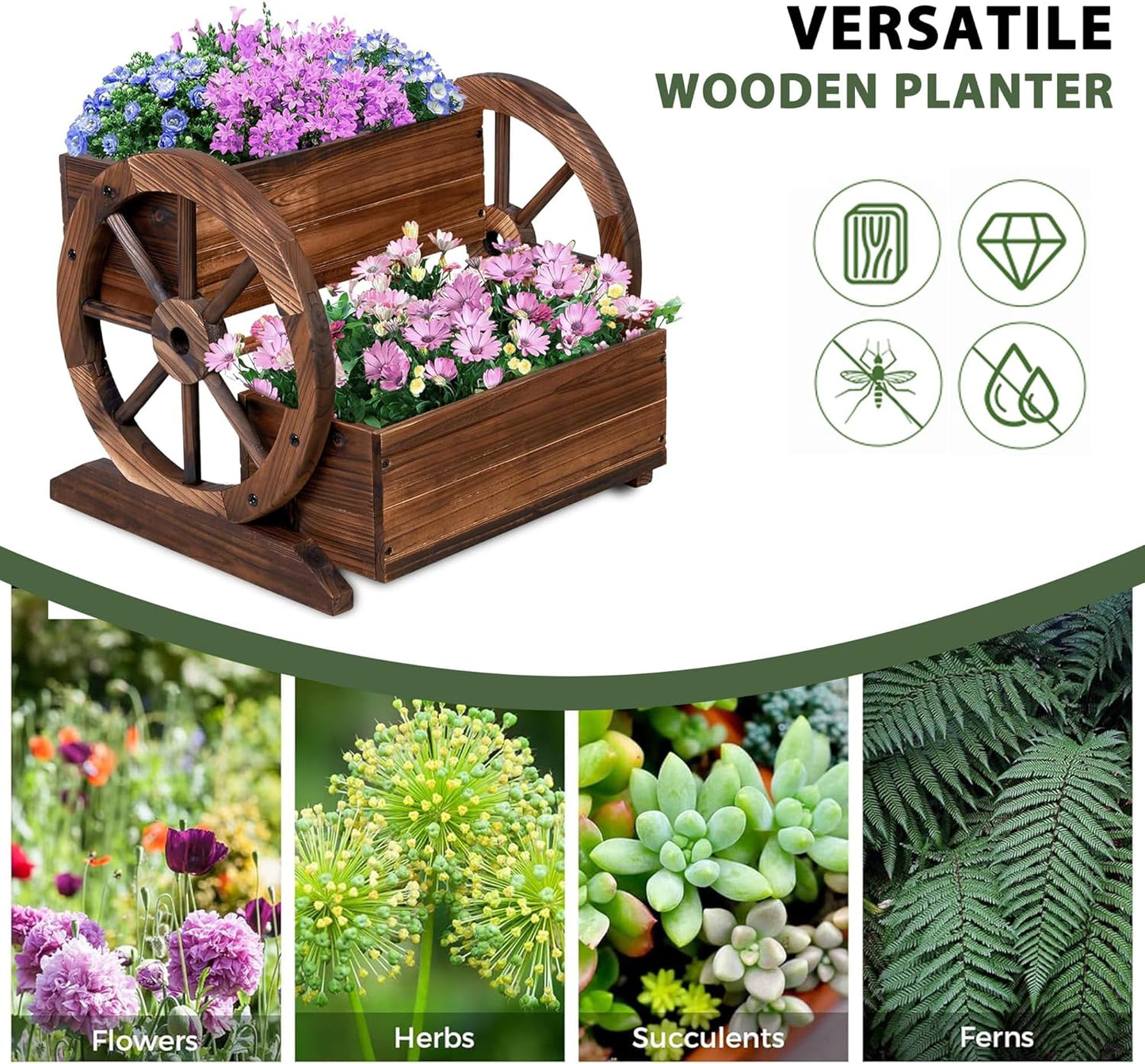 XXL Outdoor Planter – Stylish Patio & Balcony Flower & Vegetable Pot