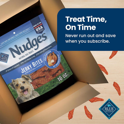 Nudges Chicken Jerky Bites Dog Treats – Natural Training Treats Made with Real Chicken, 16 oz
