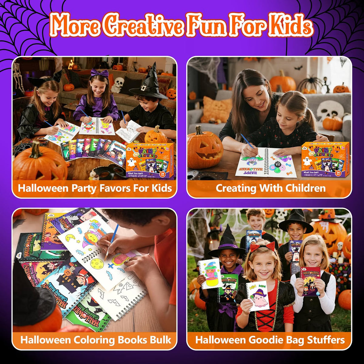 24-Pack Halloween Coloring Books for Kids – Spooky Party Favors & Activity Books for Ages 4–8