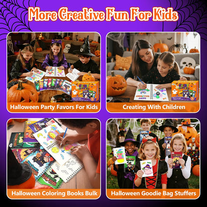 24-Pack Halloween Coloring Books for Kids – Spooky Party Favors & Activity Books for Ages 4–8
