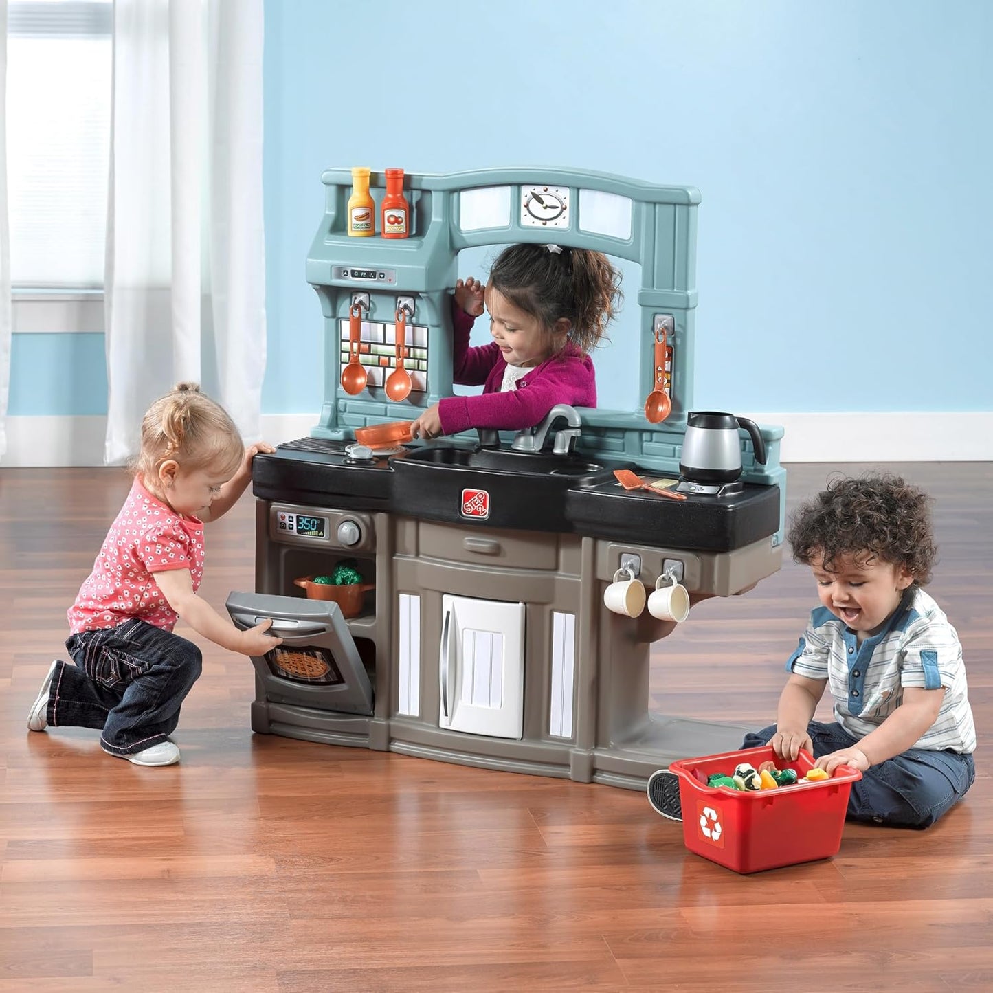 Best Chefs Kids Kitchen Playset – Interactive Lights & Sounds, 25-Piece Accessory Set (Ages 2+)