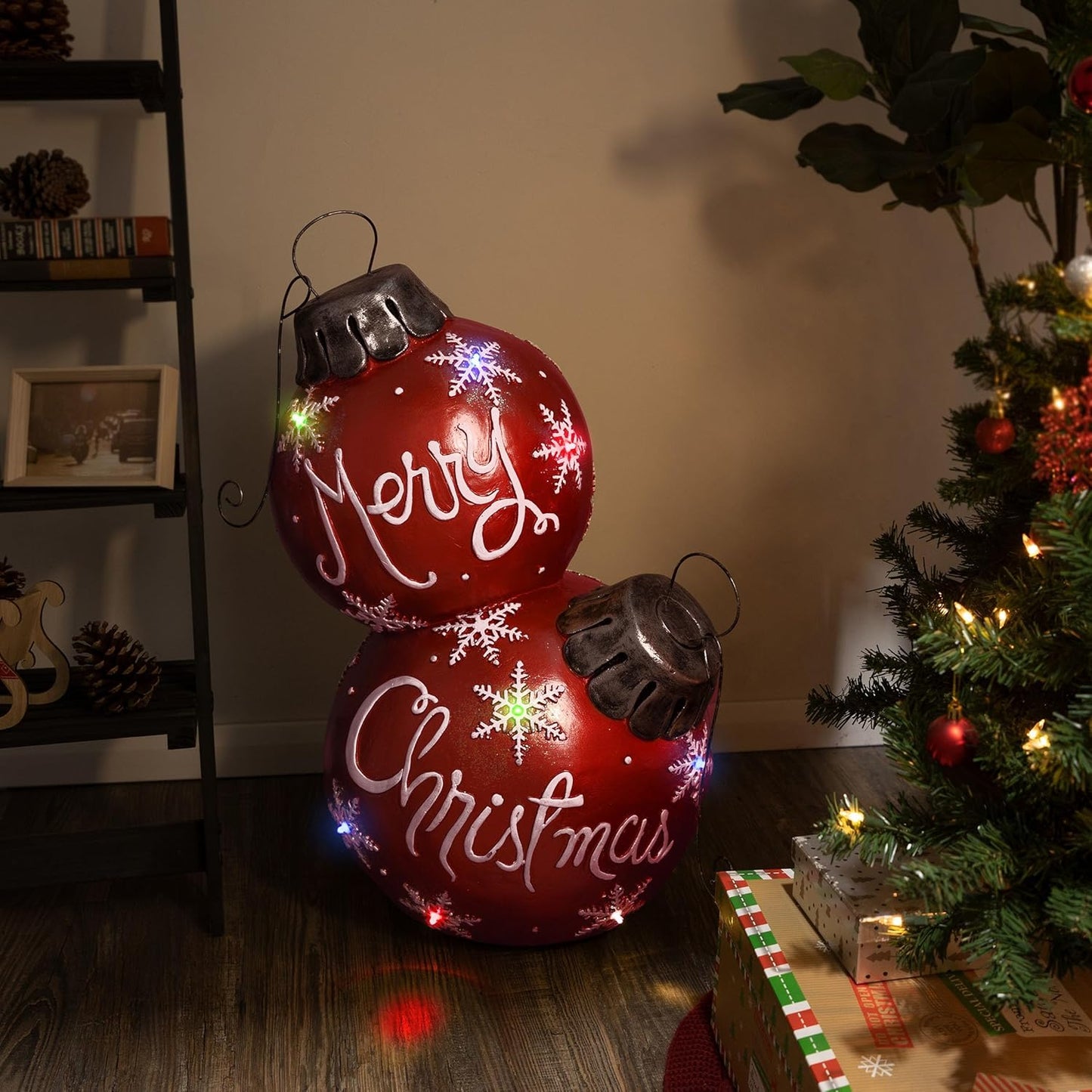 30" Color-Changing LED Christmas Ball Ornament