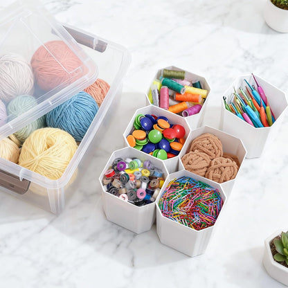 17 QT Clear Plastic Storage Bins with Lids - Stackable Multipurpose Organizer for Tools, Crafts, and More