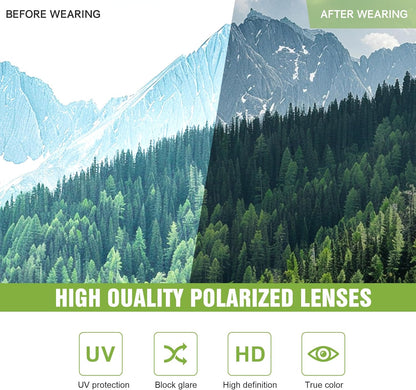 3-Pack Polarized Sports Sunglasses for Men – Wraparound UV Protection for Cycling, Fishing & Driving