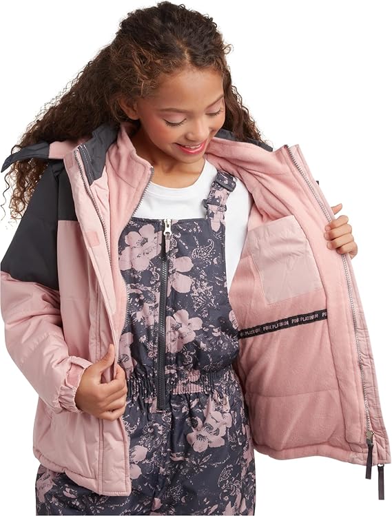 Girls’ Snowsuit – 2-Piece Waterproof Winter Jacket & Ski Pants (Ages 5-6)