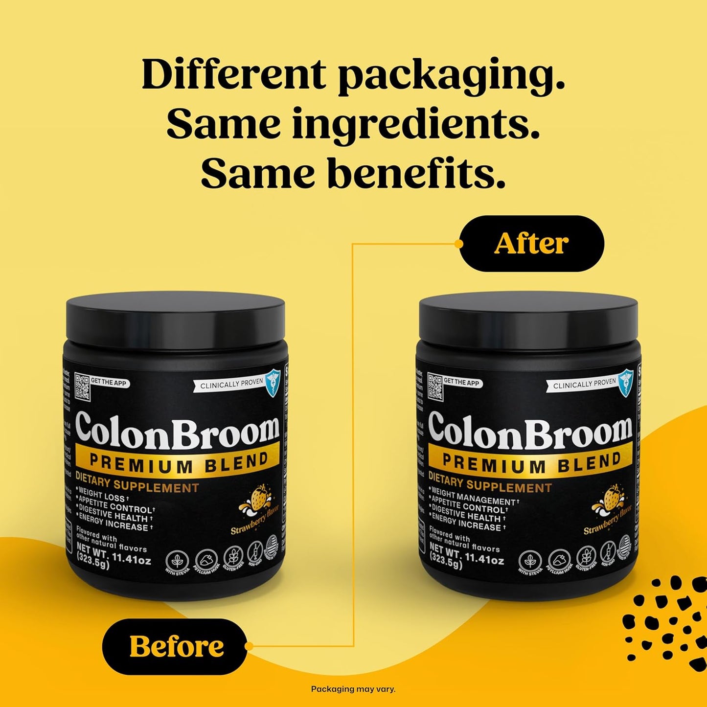 Colon Broom Psyllium Fiber Drink – Weight Management & Gut Health (Strawberry, 100 Servings)