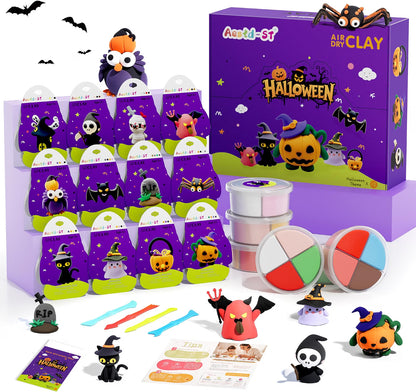 DIY Halloween Modeling Clay Craft Kit for Kids – Creative Art Activity & Holiday Decoration Set