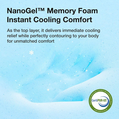 10-Inch Queen Mattress in a Box – Gel Memory Foam for Comfort, Cooling Sleep & Pressure Relief, CertiPUR-US Certified