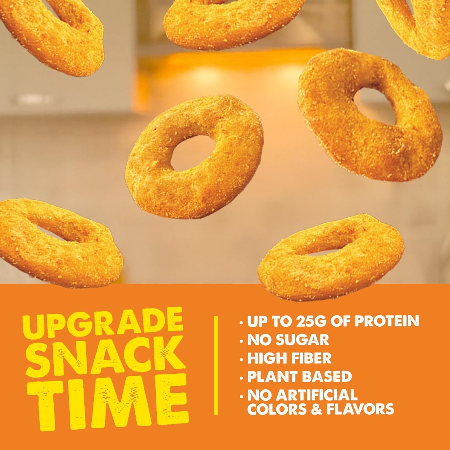 Cheddar Protein Pretzels – 25g Protein, High Fiber, Low Carb – No Added Sugar – 6 Pack – Vegan & Keto