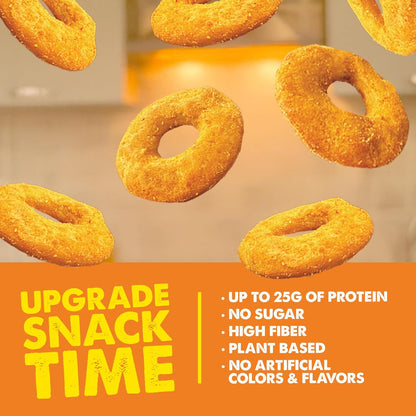 Cheddar Protein Pretzels – 25g Protein, High Fiber, Low Carb – No Added Sugar – 6 Pack – Vegan & Keto
