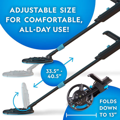 National Geographic Kids Metal Detector Kit – Starter Detector with 7.4" Waterproof Coil & Trowel