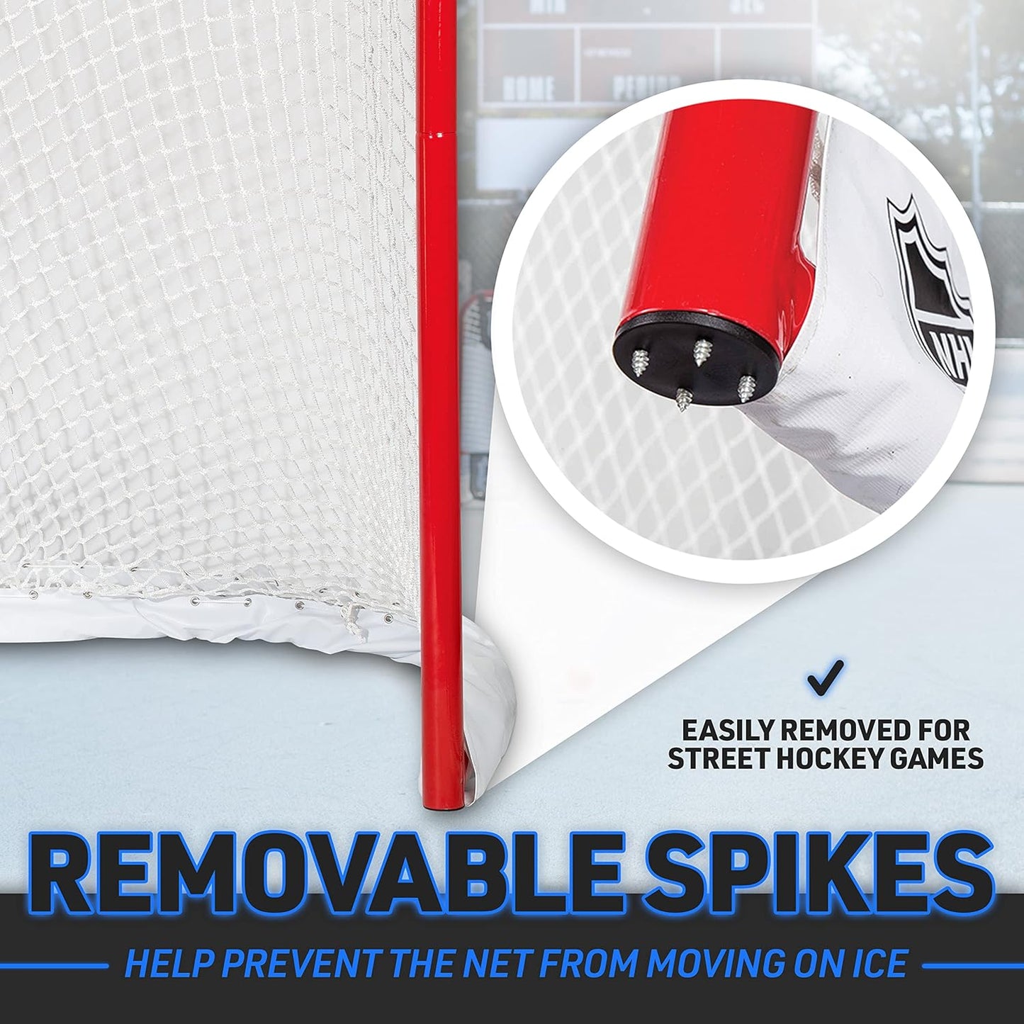 Official NHL Regulation Hockey Goal - Premium Steel Net (72" x 48")