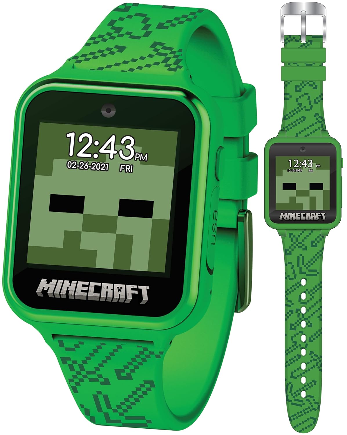 Minecraft Kids Smart Watch with Touchscreen, Camera, & Games