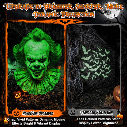 12-in-1 Halloween Projector Lights – 3D Dynamic Breathing Effect Outdoor Holiday Decoration