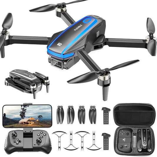 4K Camera Drone with Brushless Motor – Foldable RC Quadcopter for Kids and Beginners, Includes 2 Batteries and Gesture Control – Perfect Gift for Men and Boy