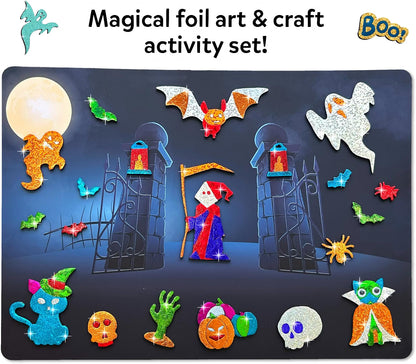 Halloween Foil Art Craft Kit for Kids – Creative Foil Fun Activity & DIY Holiday Gift