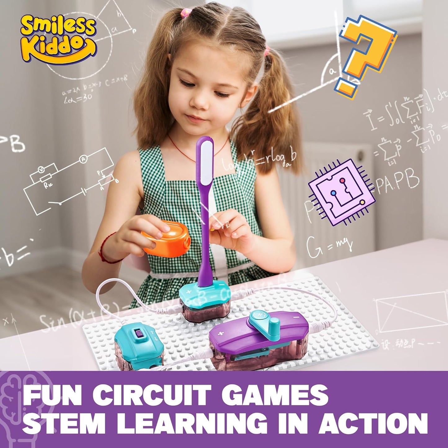 Kids’ Circuit Board Kit – 45-Piece DIY Electronics Set with 100+ STEM Projects (Ages 6+)