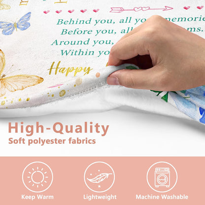 January Birthday Blanket – “Queens Are Born in January” Throw (60" x 50")