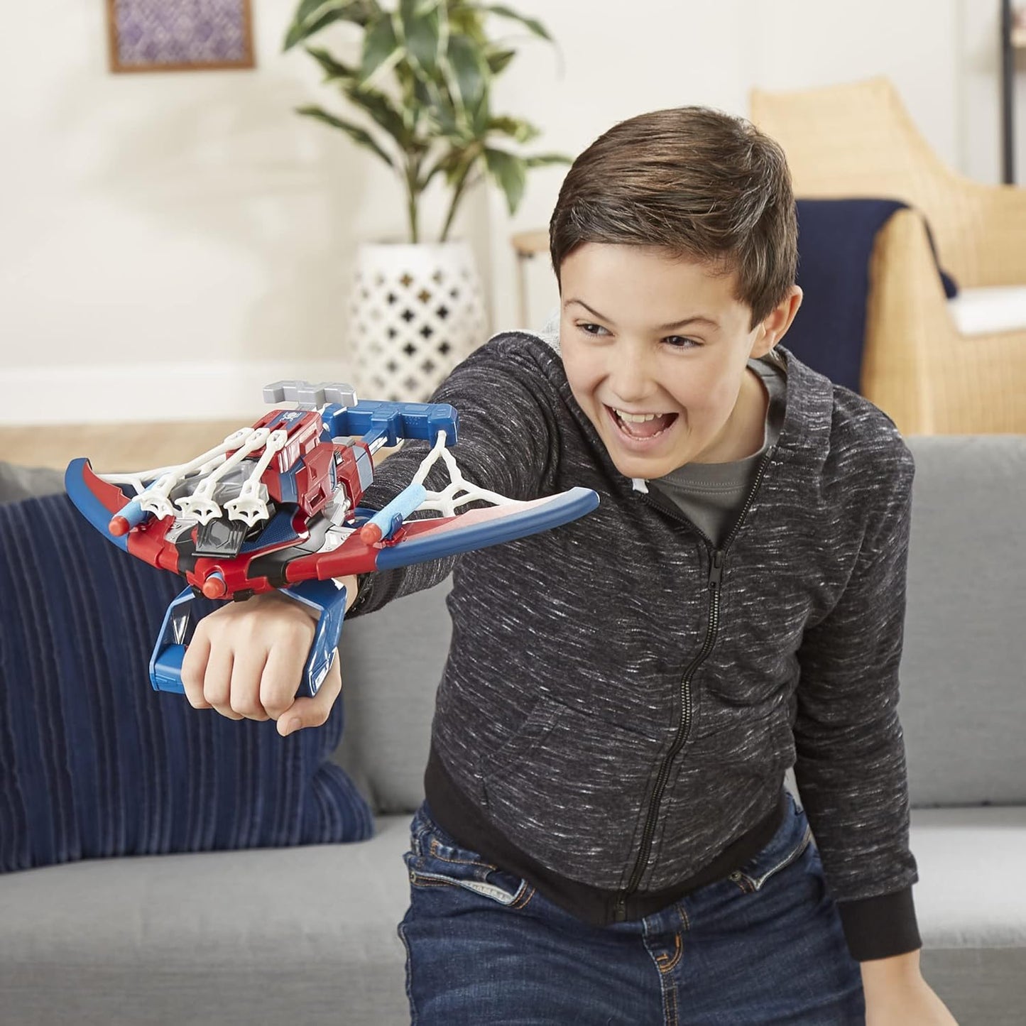 Marvel Spider-Man Web Shots NERF Blaster Toy with Darts for Ages 5+