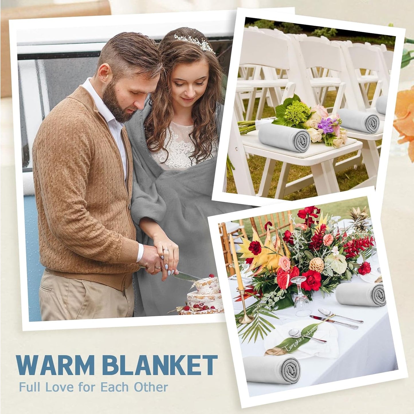 12-Pack Fleece Throw Blankets – Soft, Warm & Lightweight 60" x 50" (Light Gray)