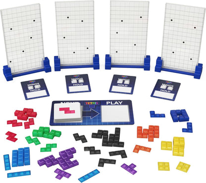 Tetris Board Game: Classic Puzzle Challenge for 2-4 Players, Ages 8 & Up - Perfect Stocking Stuffer