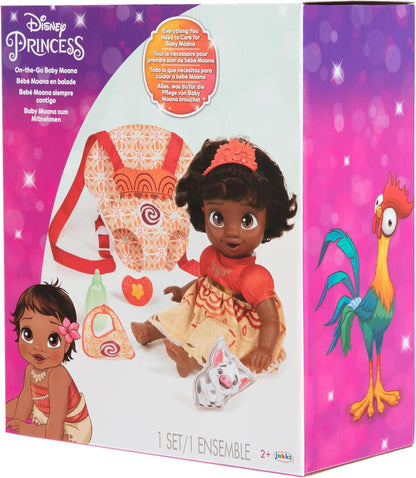 Moana Baby Doll Deluxe Set – Includes Tiara, Carrier, Plush Friend, Pacifier, Bib & Bottle