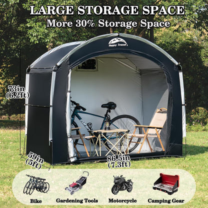 Bike Storage Shed Tent with 210D Oxford Fabric PU4000 Waterproof for 2-8 Bikes