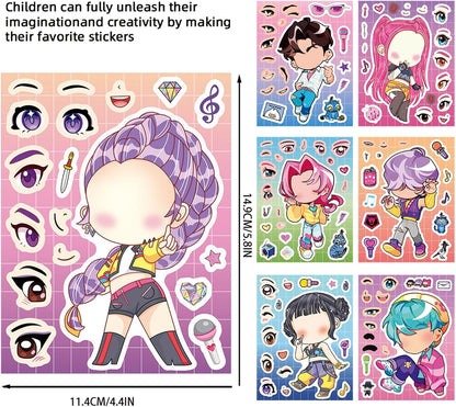 Demon Hunters Stickers (32 PCS) – Waterproof Vinyl Korean Idol Stickers for Laptop, Phone, Water Bottle & Skateboard – Kpop Fan Gift