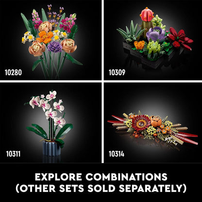 Dried Flower Centerpiece Building Set for Adults – Fall & Thanksgiving Table or Mantel Décor, Ages 18+