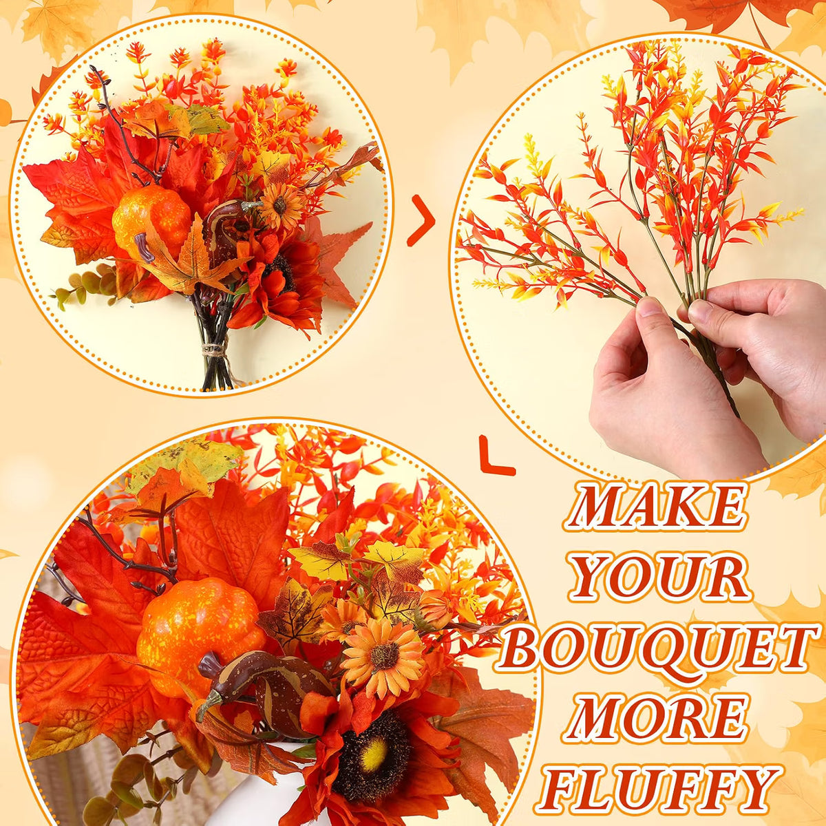 Fall Cornucopia Harvest Basket – Fern Thanksgiving Table Centerpiece for Autumn Home Décor