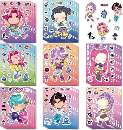 Demon Hunters Stickers (32 PCS) – Waterproof Vinyl Korean Idol Stickers for Laptop, Phone, Water Bottle & Skateboard – Kpop Fan Gift