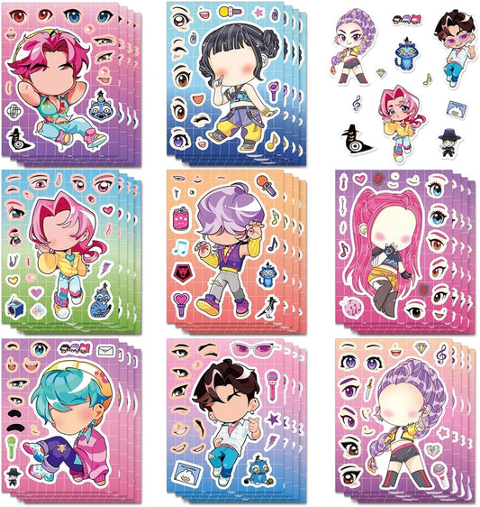 Demon Hunters Stickers (32 PCS) – Waterproof Vinyl Korean Idol Stickers for Laptop, Phone, Water Bottle & Skateboard – Kpop Fan Gift