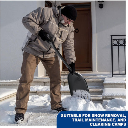 3-Piece Large Plastic Snow Shovel Set – Multicolor Heavy-Duty Scoop Shovels for Winter Snow Removal