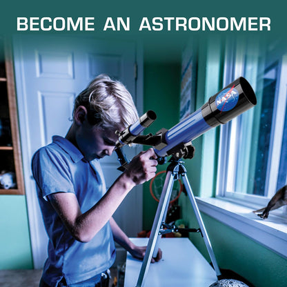 NASA Lunar Telescope for Kids – 90x Magnification with Tripod, Finder Scope & Eyepieces