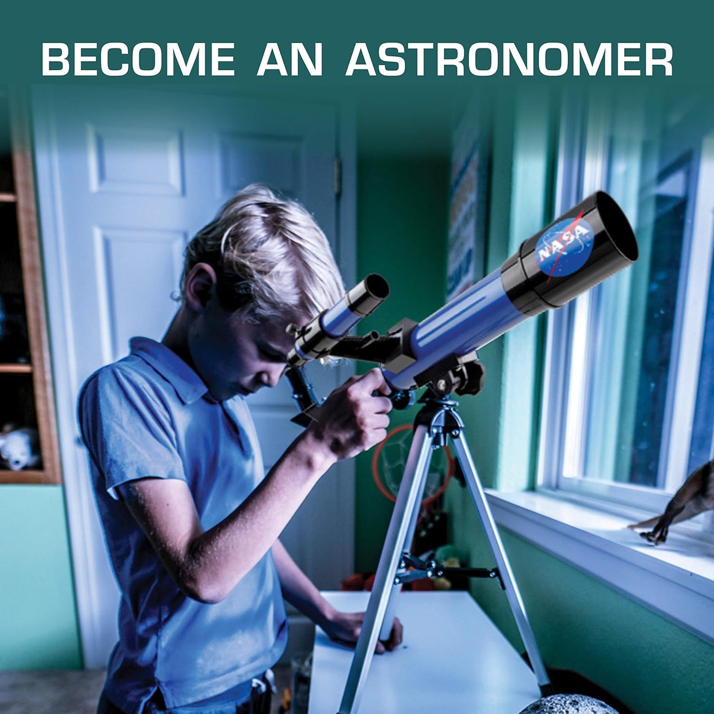 NASA Kids Lunar Telescope - 90x Magnification with Tripod and Eyepieces