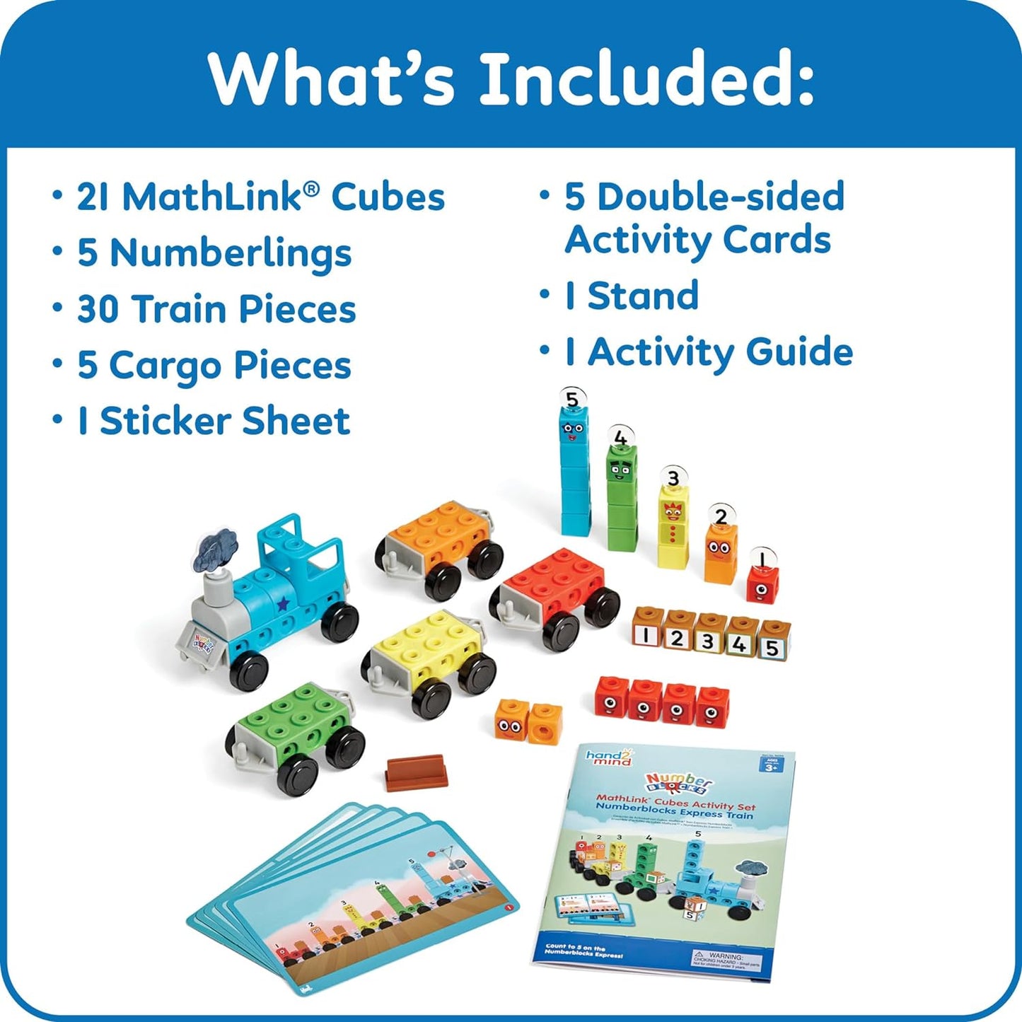 Numberblocks Express Train MathLink Cubes Set – Preschool Counting & Math Learning Toy